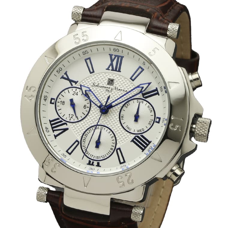 Salvatore Marra �r���v �����Y SM14118S SSWH �N�I�[�c 10�C���h�� �v�x���g �P�[�X�o 42����