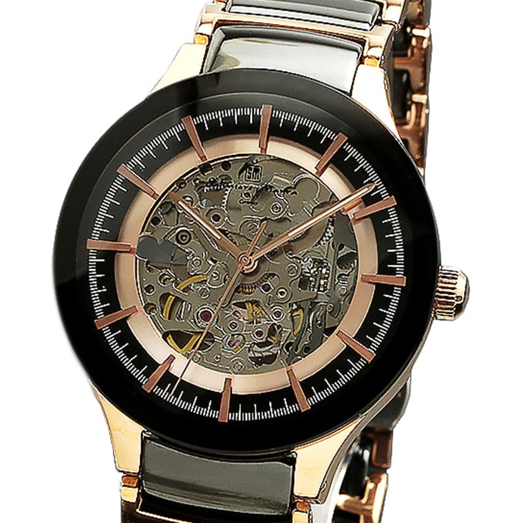 Salvatore Marra �r���v �����Y SM17122 PGBK ������ �~���^�А����[�u�����g 3�C���h�� �Z���~�b�N�x���g �P�[�X�o 40����