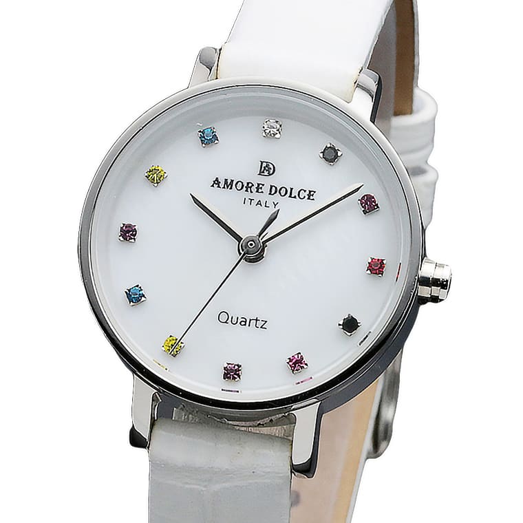 AMORE DOLCE �r���v ���f�B�[�X AD18301 SSWH/WH �N�I�[�c �����h�� ���U�[�x���g 1�N�ۏ� ��pBOX�t