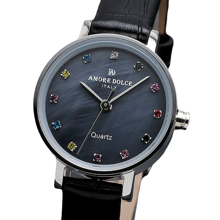 AMORE DOLCE �r���v ���f�B�[�X AD18301 SSBK/BK �N�I�[�c �����h�� ���U�[�x���g 1�N�ۏ� ��pBOX�t