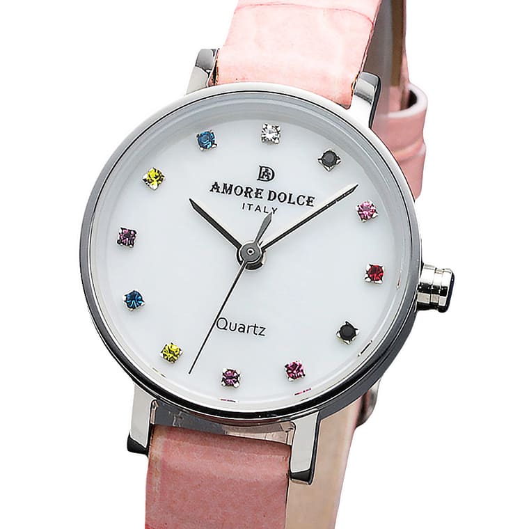 AMORE DOLCE �r���v ���f�B�[�X AD18301 SSWH/PK �N�I�[�c �����h�� ���U�[�x���g 1�N�ۏ� ��pBOX�t