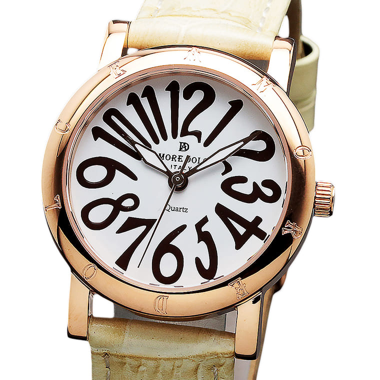 AMORE DOLCE �r���v ���f�B�[�X AD18303 PGWH/IV �N�I�[�c �����h�� ���U�[�x���g 1�N�ۏ� ��pBOX�t