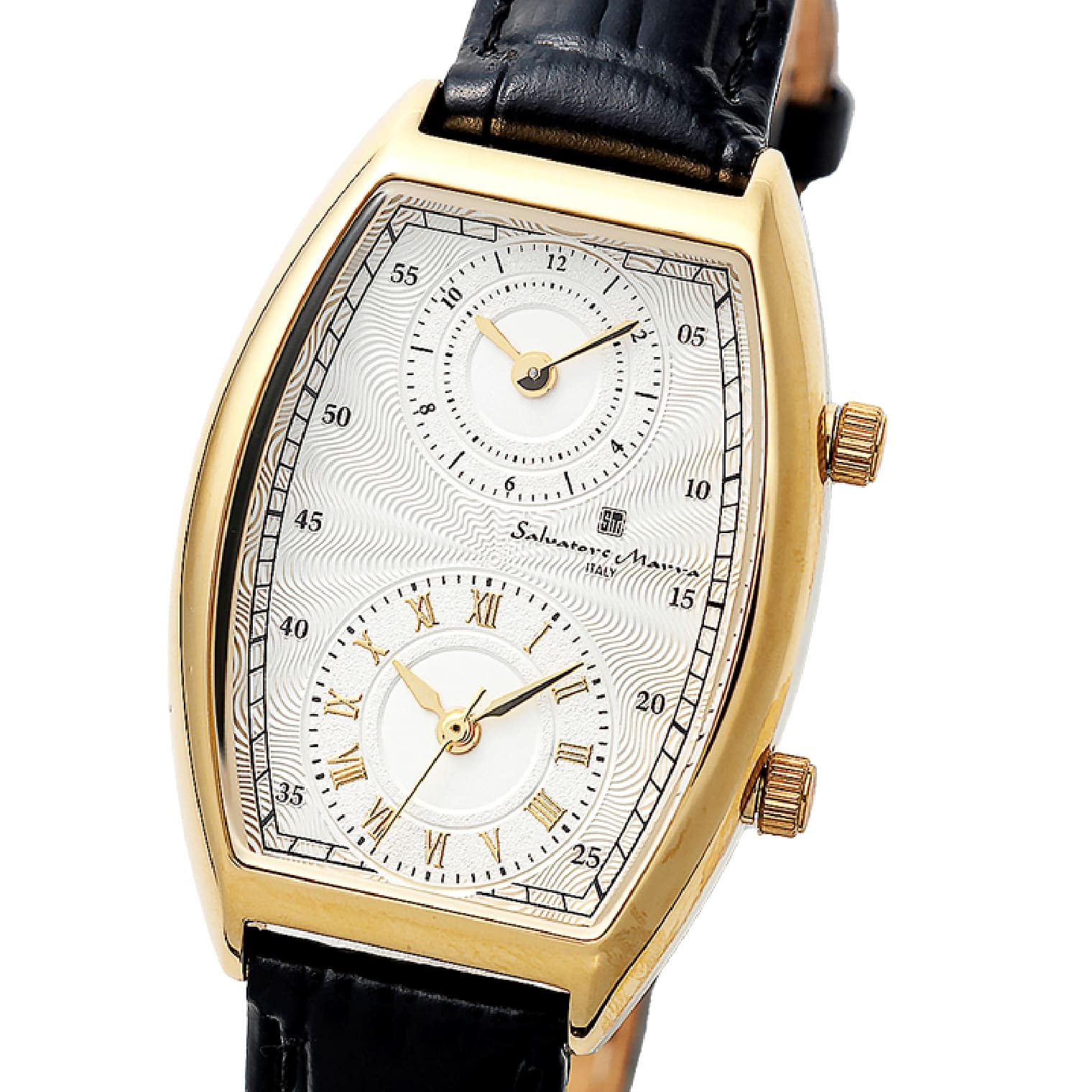 Salvatore Marra �r���v ���j�Z�b�N�X SM23107 �S�[���h�~�z���C�g�~�u���b�N �N�I�[�c �f���A���^�C�� 3�C���h�� �P�[�X�o ��:2.7cm �c:3.9cm ����:8mm �d��:32g ����:17.5cm