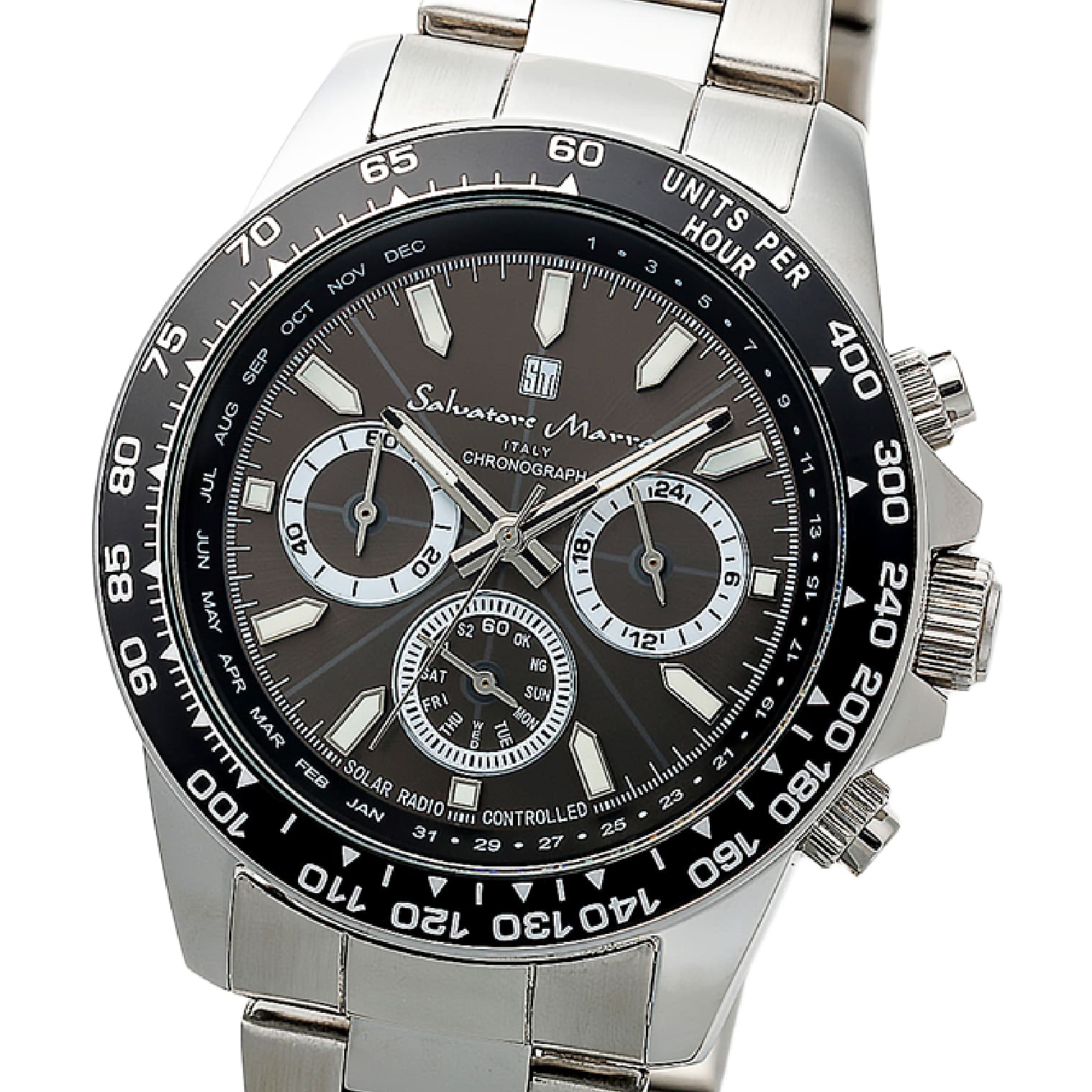 Salvatore Marra �r���v �����Y SM24108�V���o�[�~�u���b�N �N�I�[�c �N���m�O���t �\�[���[�d�g 10�C���h�� �P�[�X�o ��4.2cm �c4.2cm ����17mm �d��148g �����ő�21cm