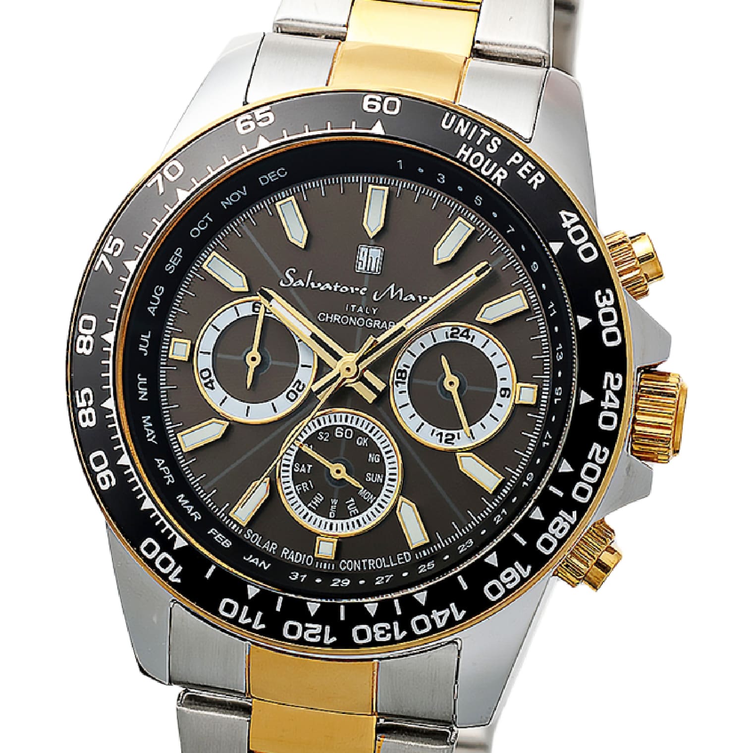 Salvatore Marra �r���v �����Y SM24108�V���o�[�~�u���b�N�~�S�[���h �N�I�[�c �N���m�O���t �\�[���[�d�g 10�C���h�� �P�[�X�o ��4.2cm �c4.2cm ����17mm �d��148g �����ő�21cm